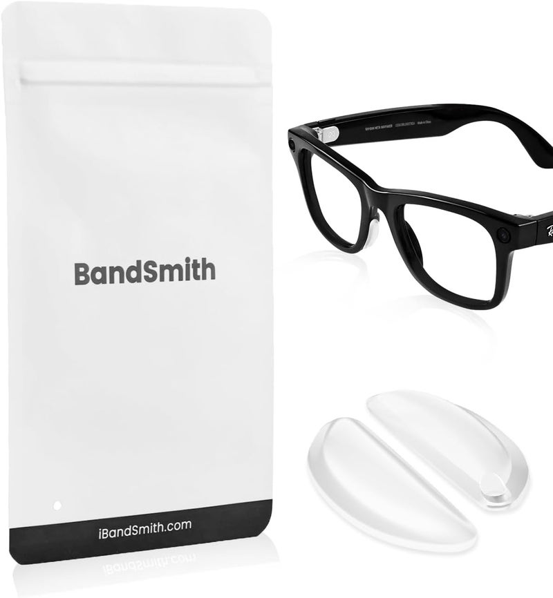 BandSmith Compatible with Ray-Ban Meta Wayfarer Eyeglass Nose Pad, 8 Pairs Soft Silicone Nose Pads, Anti Slip Replacement Nose Pads - Image 4